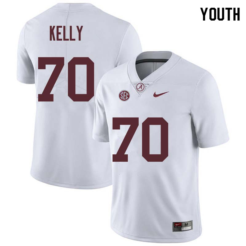 Youth #70 Ryan Kelly Alabama Crimson Tide College Football Jerseys Sale-White